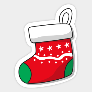 Cute Christmas Sock Design Sticker